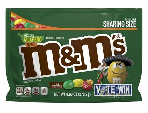 Joy's De'Lights M&M Mexican Jalapeño Peanut Share Size American Chocolate