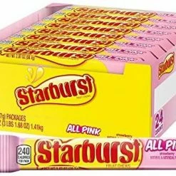Joys Delights Lolly Shop Online Starburst All Pink Tube 58g Bulk