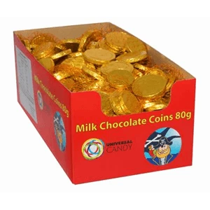 Joy's De'Lights Choc Coins 80g Bulk