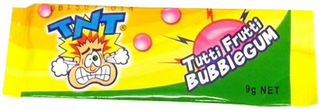 Joy's De'Lights All Candy TNT Tutti Frutti Bubblegum Stick