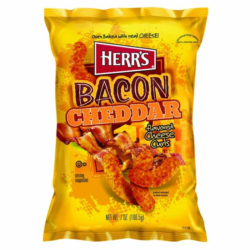 Herrs Herr's Bacon Cheddar Cheese Curls 170g On Sale