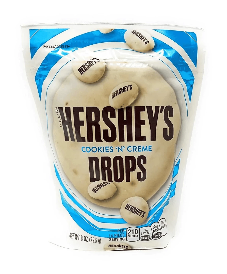 Joy's De'Lights White Chocolate Hersheys Cookies And Cream Drops 215g