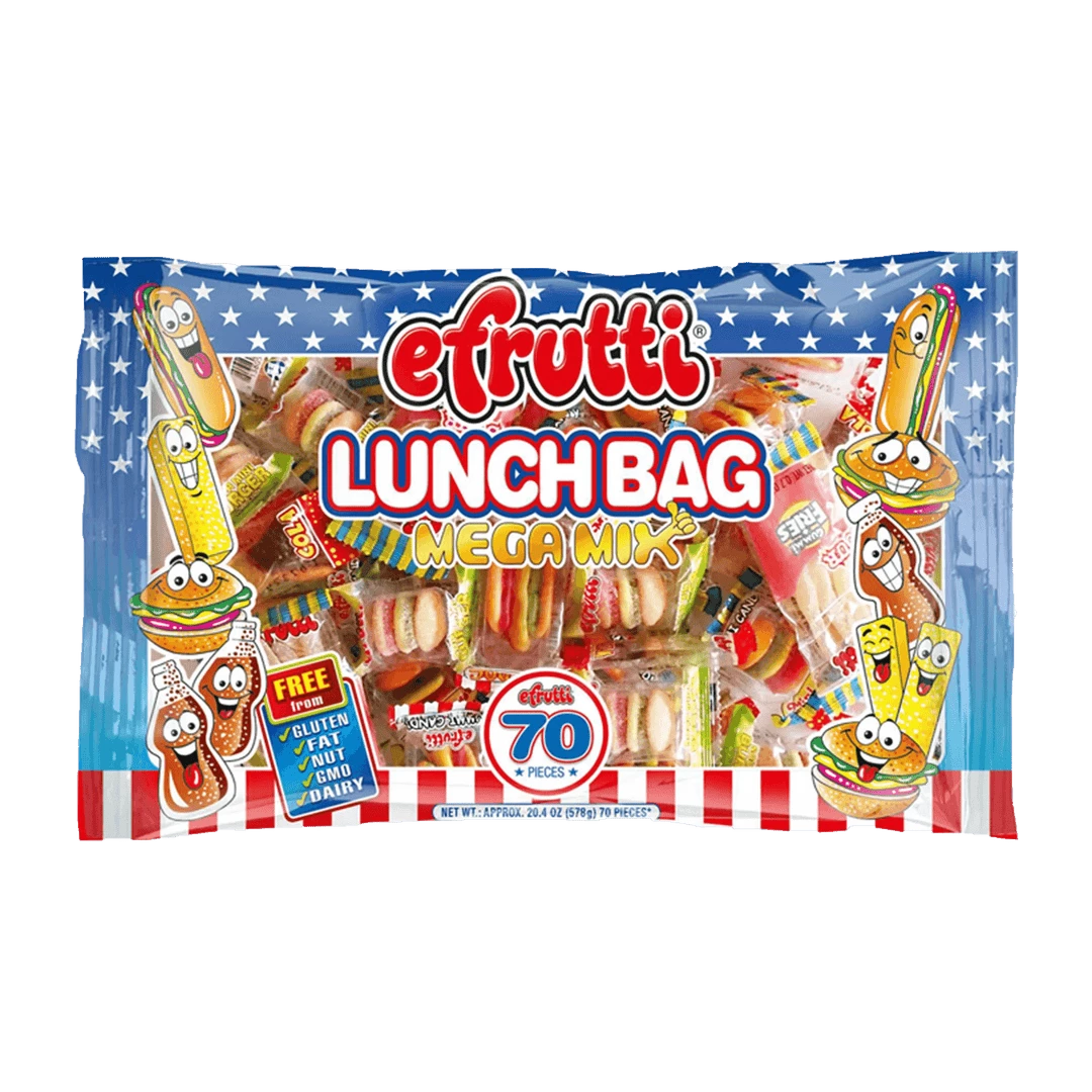 Joys Delights Lolly Shop Online Efrutti Gummy Lunch Bag Mega Mix New Arrivals