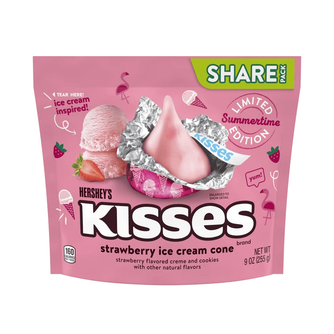 Joys Delights Lolly Shop Online Hersheys Kisses Strawberry Ice Cream Cone