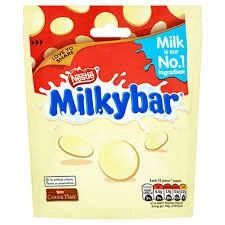 Joys Delights Lolly Shop Online White Chocolate Milkybar Giant Buttons 103g Bulk