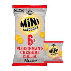 Joys Delights Lolly Shop Online Baked Mini Cheddars Ploughman's Cheshire Cheese 6 Pack