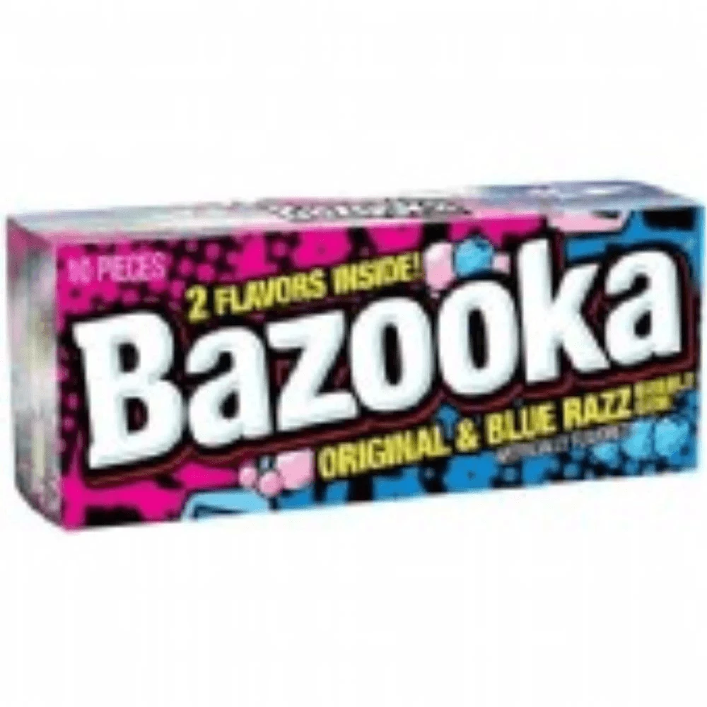 Joy's De'Lights All Candy Bazooka Gum Original & Blue Razz