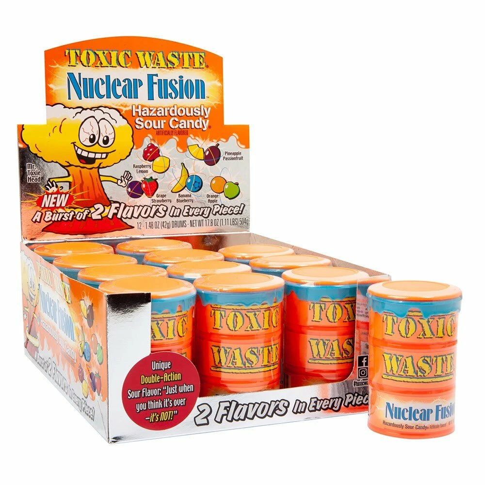 Joys Delights Lolly Shop Online Toxic Waste Nuclear Fusion Orange Drum Bulk