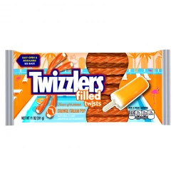 Joys Delights Lolly Shop Online Twizzlers Filled Orange Cream Pop 311g Bulk