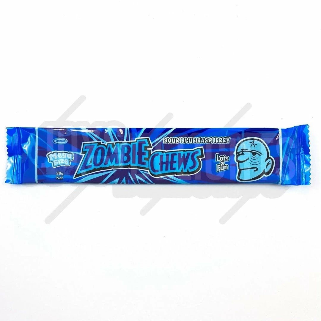 Joy's De'Lights Parties Zombie Chews Sour Blue Raspberry Small Bulk